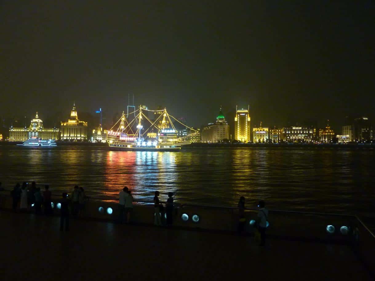 Blick auf den Fluss Huangpu