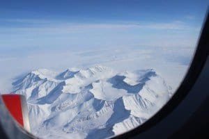 Grönland Richtung Süden aus 3500 Metern Höhe