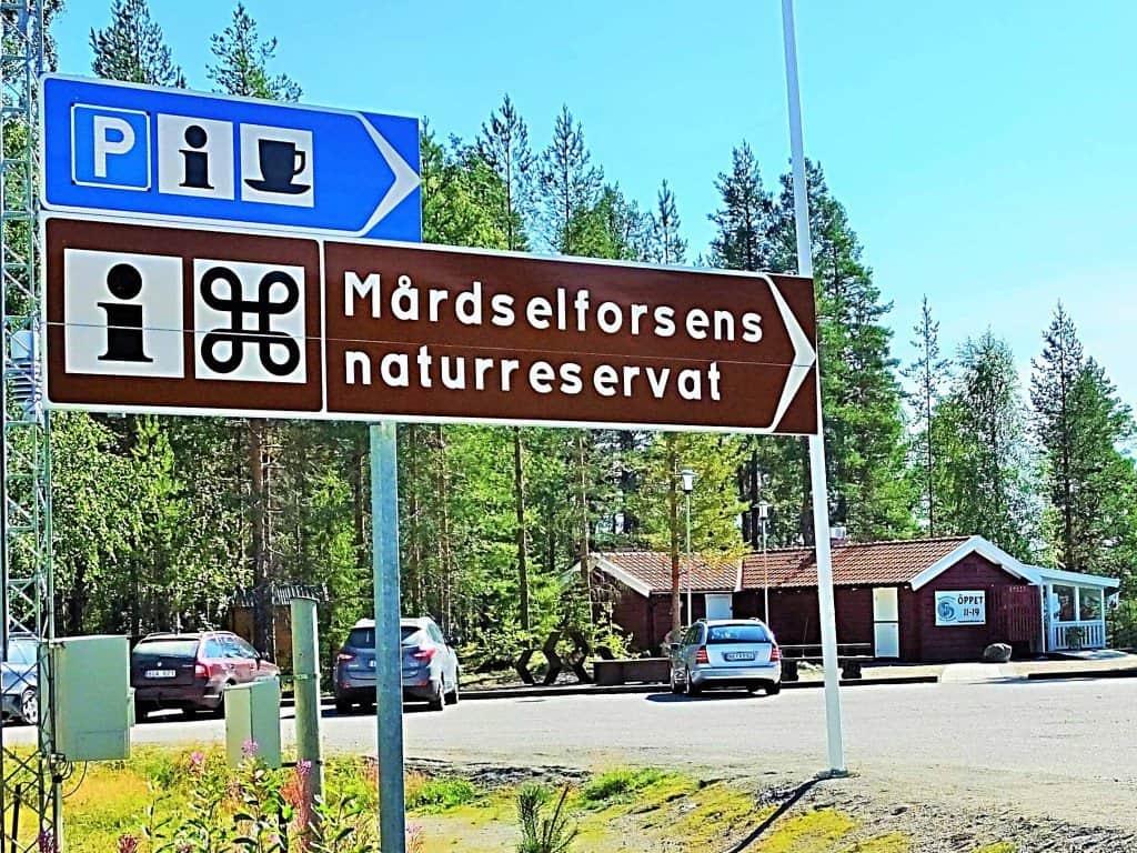 Eingang und Gaststätte zu einem der bekanntesten Naturschutzareals in Nordschweden
