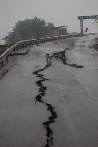 Spuren des schweren Erdbebens von 2008