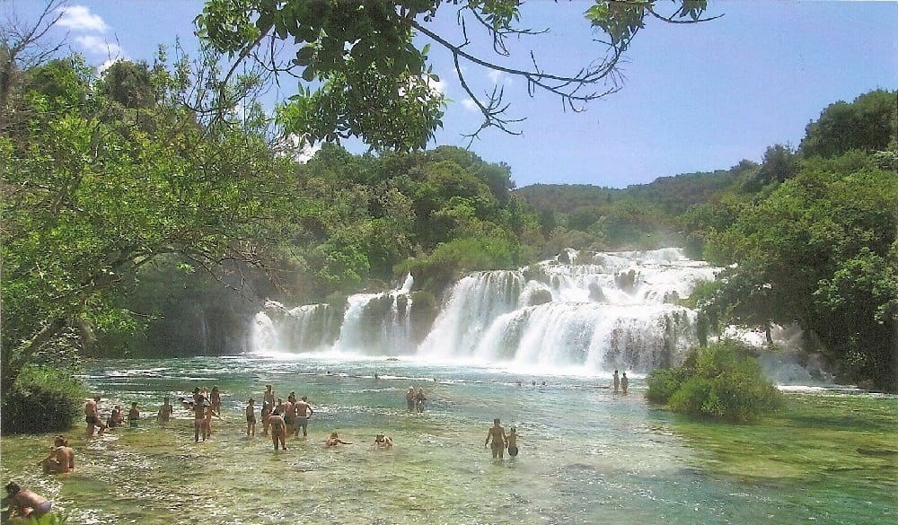 Beliebtes Ausflugsziel an der mitteldalmatinische Küste sind die Krka-Wasserfälle bei Zadar