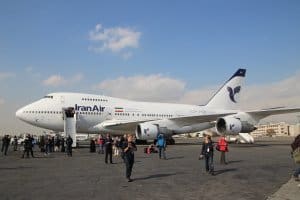 Iran Air 747SP vor dem Abschiedsflug in Teheran