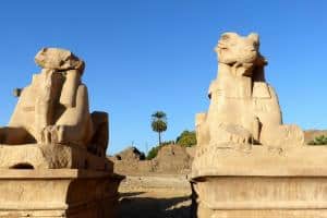 Zum Ausflugsprogramm gehörte u. a. der Besuch der Tempelanlagen von Karnak und Luxor. 