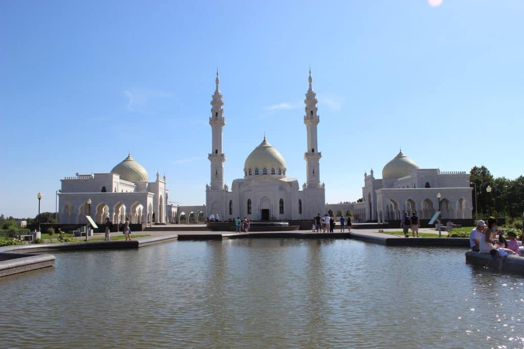 Die „weiße Moschee“ in Weliki Bolgar ist dem indischen Taj Mahal nachempfunden